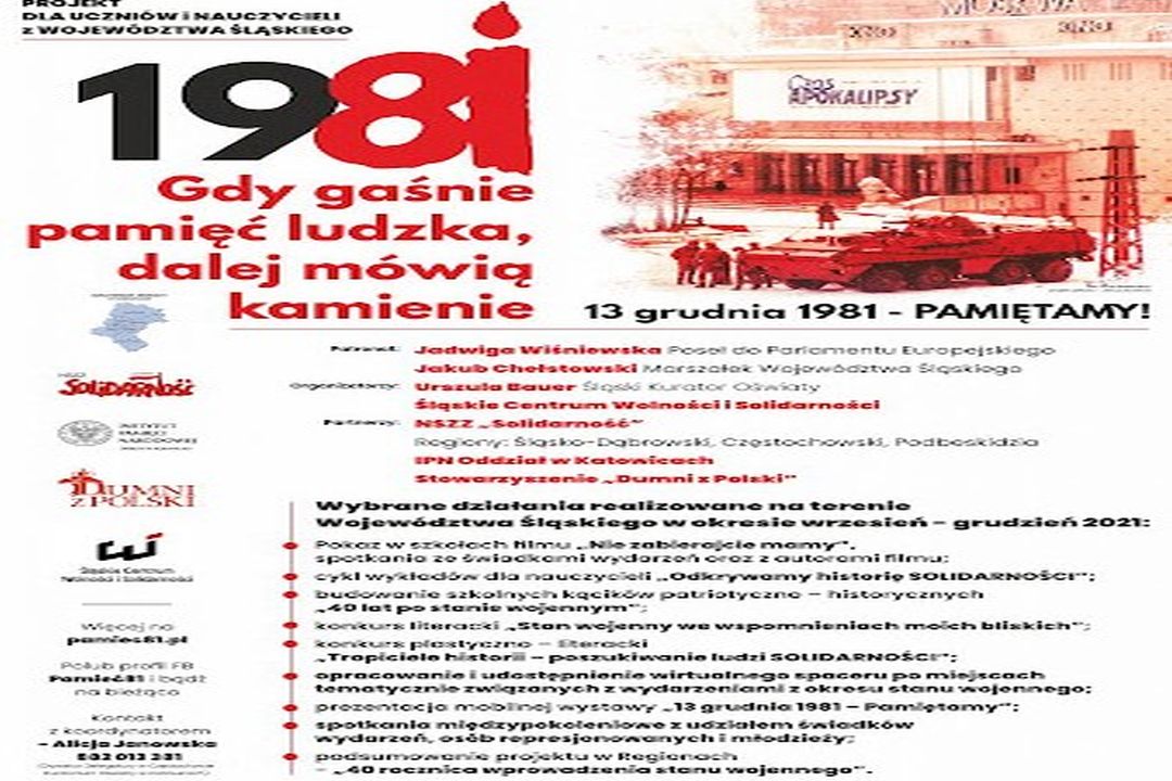 Gdy gaśnie pamięć ludzka, dalej mówią kamienie - 13 grudnia 1981 - pamiętamy!